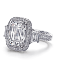 Emerald Crisscut® Diamond Engagement Ring